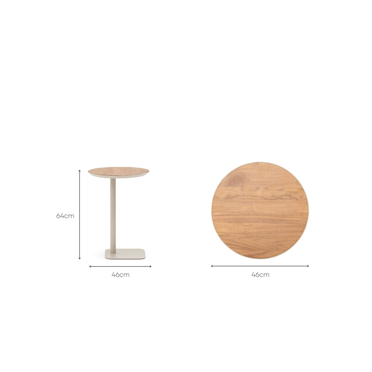 Bailey Round C Table - Cream - Side Tables Loom Collection Loom Collection Dubai