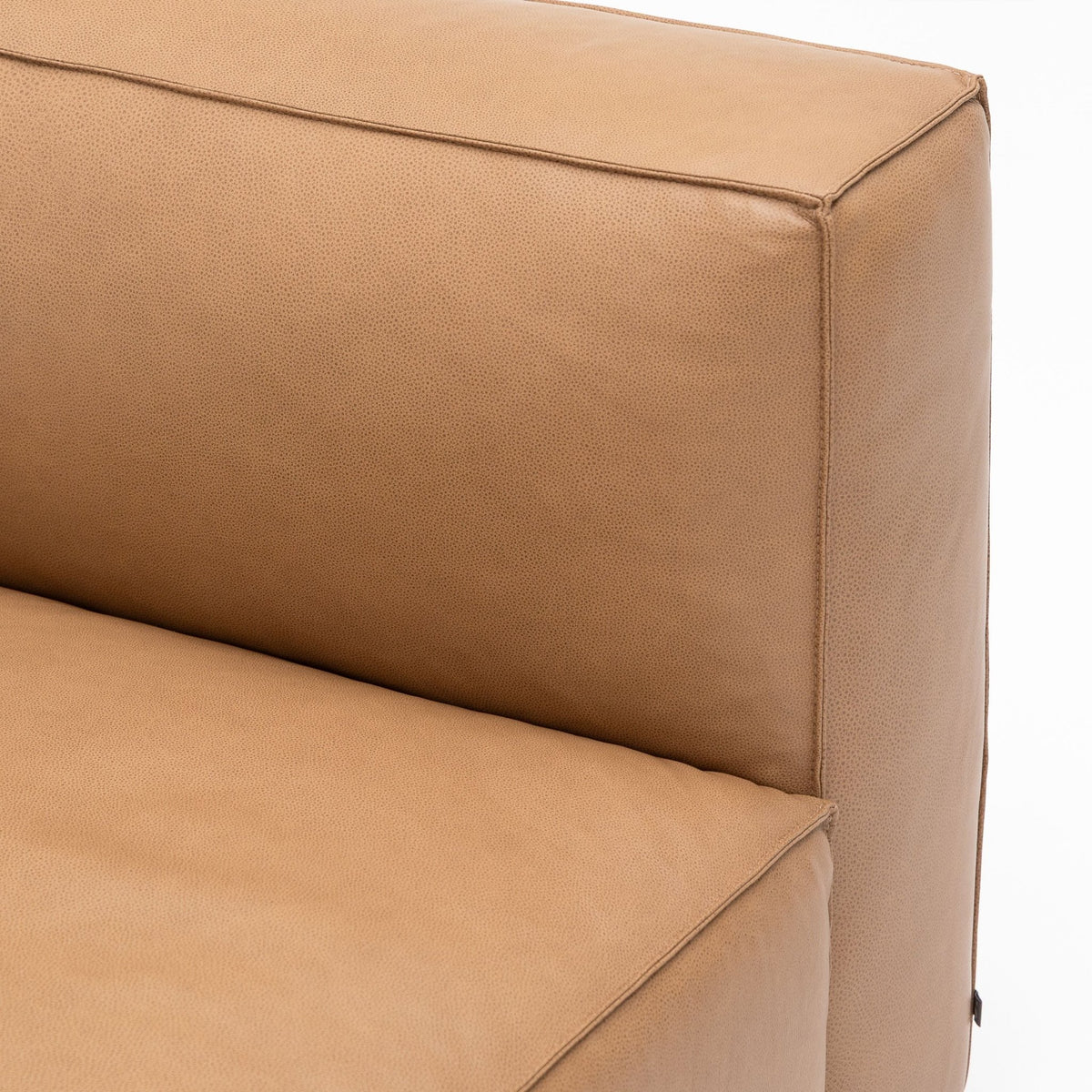 Baker Armless - Pecan Leather - Modular Sofas Tolv Loom Collection Dubai