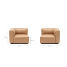 Baker Corner - Pecan Leather - Modular Sofas Tolv Loom Collection Dubai
