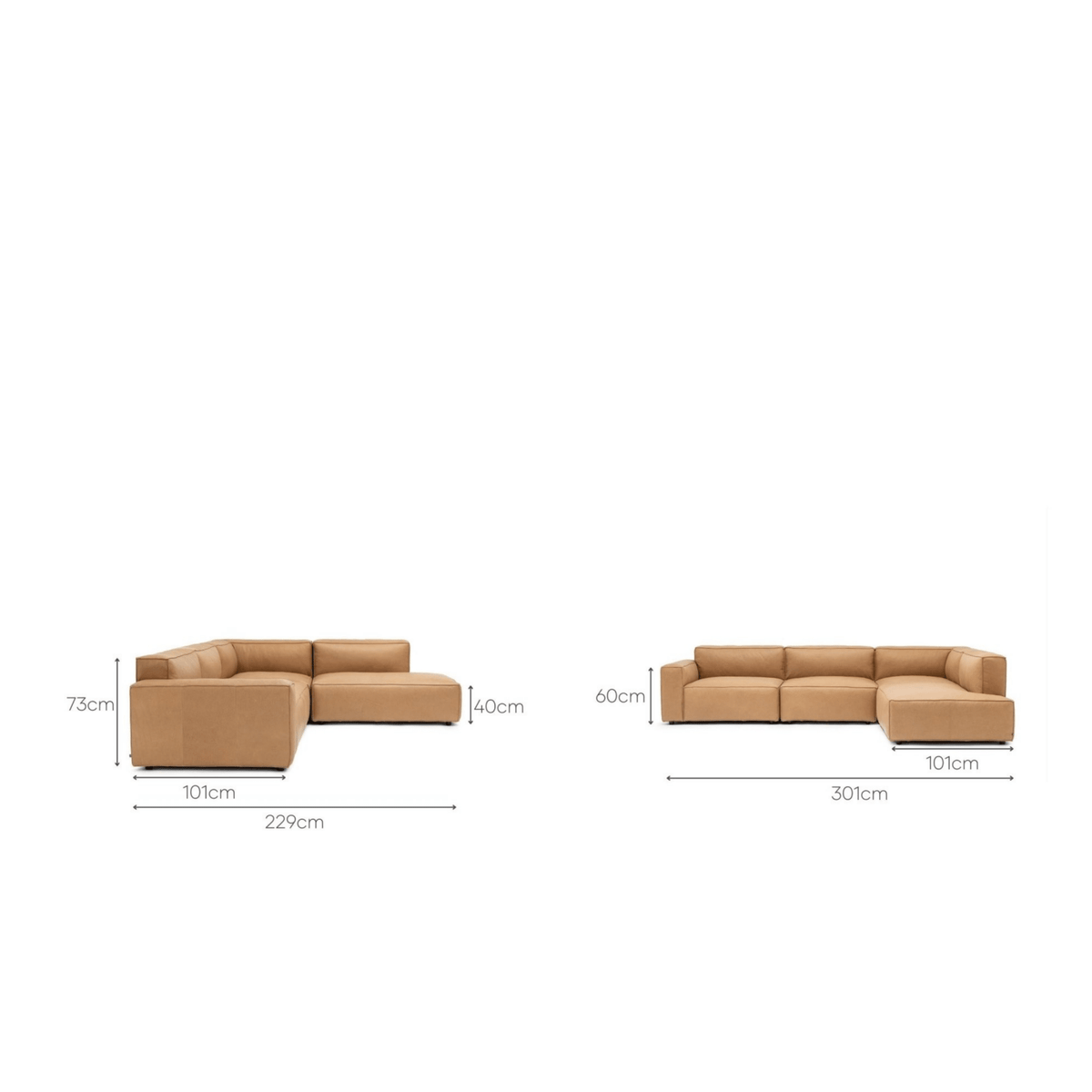 Baker Corner Sofa Set - Pecan - Sectional Sofas Tolv Loom Collection Dubai