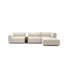 Baker Corner Sofa With Ottoman & Storage - Oatmeal - Sectional Sofas Tolv Loom Collection Dubai