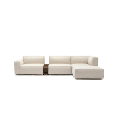 Baker Corner Sofa With Ottoman & Storage - Oatmeal - Sectional Sofas Tolv Loom Collection Dubai