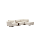 Baker Corner Sofa With Ottoman & Storage - Oatmeal - Sectional Sofas Tolv Loom Collection Dubai