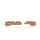 Baker Corner Sofa With Storage - Pecan Leather - Sectional Sofas Tolv Loom Collection Dubai