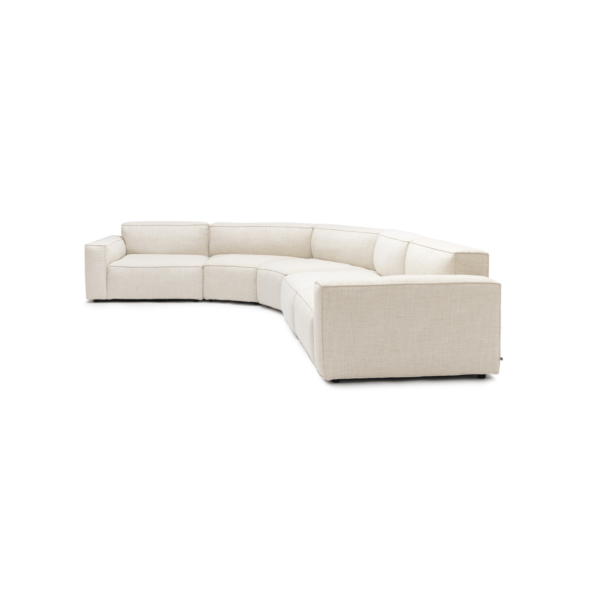 Baker Curved Extra Large Sofa - Oatmeal - Curved Sofas Tolv Loom Collection Dubai