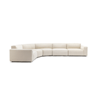 Baker Curved Extra Large Sofa - Oatmeal - Curved Sofas Tolv Loom Collection Dubai