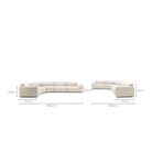 Baker Curved Extra Large Sofa - Oatmeal - Curved Sofas Tolv Loom Collection Dubai