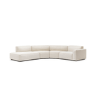 Baker Curved Large Open Sofa - Oatmeal - Curved Sofas Tolv Loom Collection Dubai
