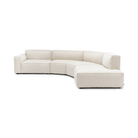 Baker Curved Large Open Sofa - Oatmeal - Curved Sofas Tolv Loom Collection Dubai