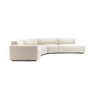 Baker Curved Large Open Sofa - Oatmeal - Curved Sofas Tolv Loom Collection Dubai