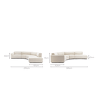 Baker Curved Large Open Sofa - Oatmeal - Curved Sofas Tolv Loom Collection Dubai