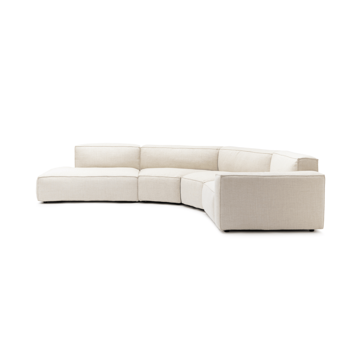 Baker Curved Large Open Sofa - Oatmeal - Curved Sofas Tolv Loom Collection Dubai