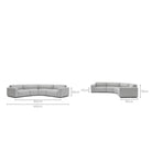Baker Curved Large Sofa - Diamond - Curved Sofas Tolv Loom Collection Dubai