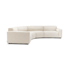 Baker Curved Large Sofa - Oatmeal - Curved Sofas Tolv Loom Collection Dubai