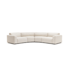 Baker Curved Large Sofa - Oatmeal - Curved Sofas Tolv Loom Collection Dubai