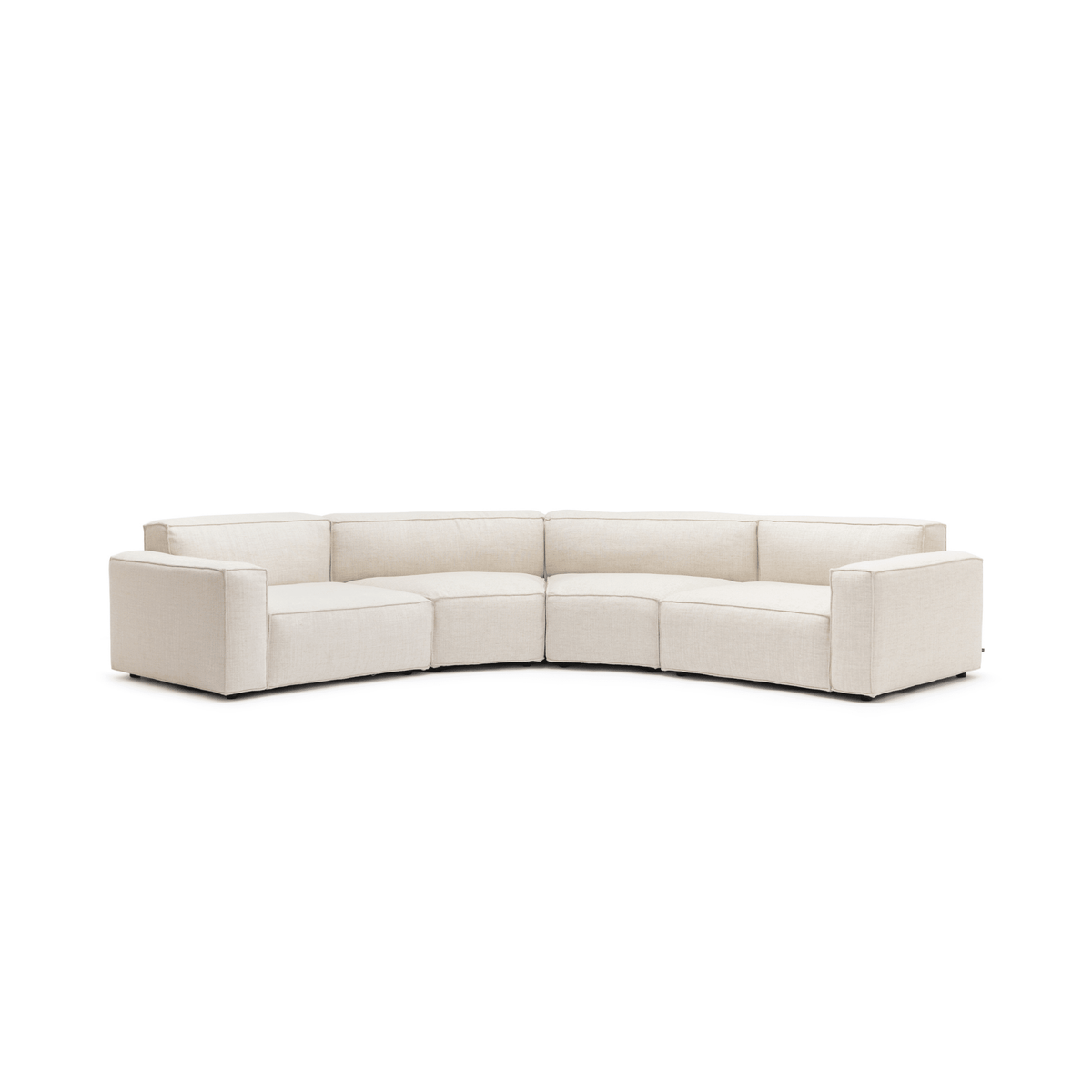 Baker Curved Large Sofa - Oatmeal - Curved Sofas Tolv Loom Collection Dubai