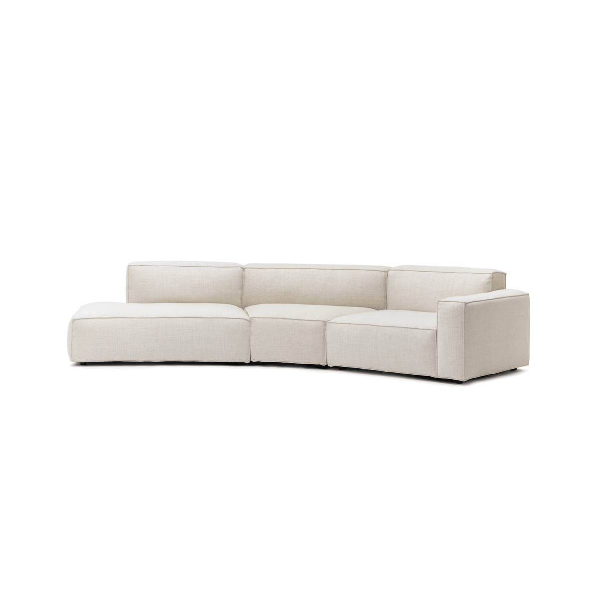 Baker Curved Open Sofa - Oatmeal - Curved Sofas Tolv Loom Collection Dubai