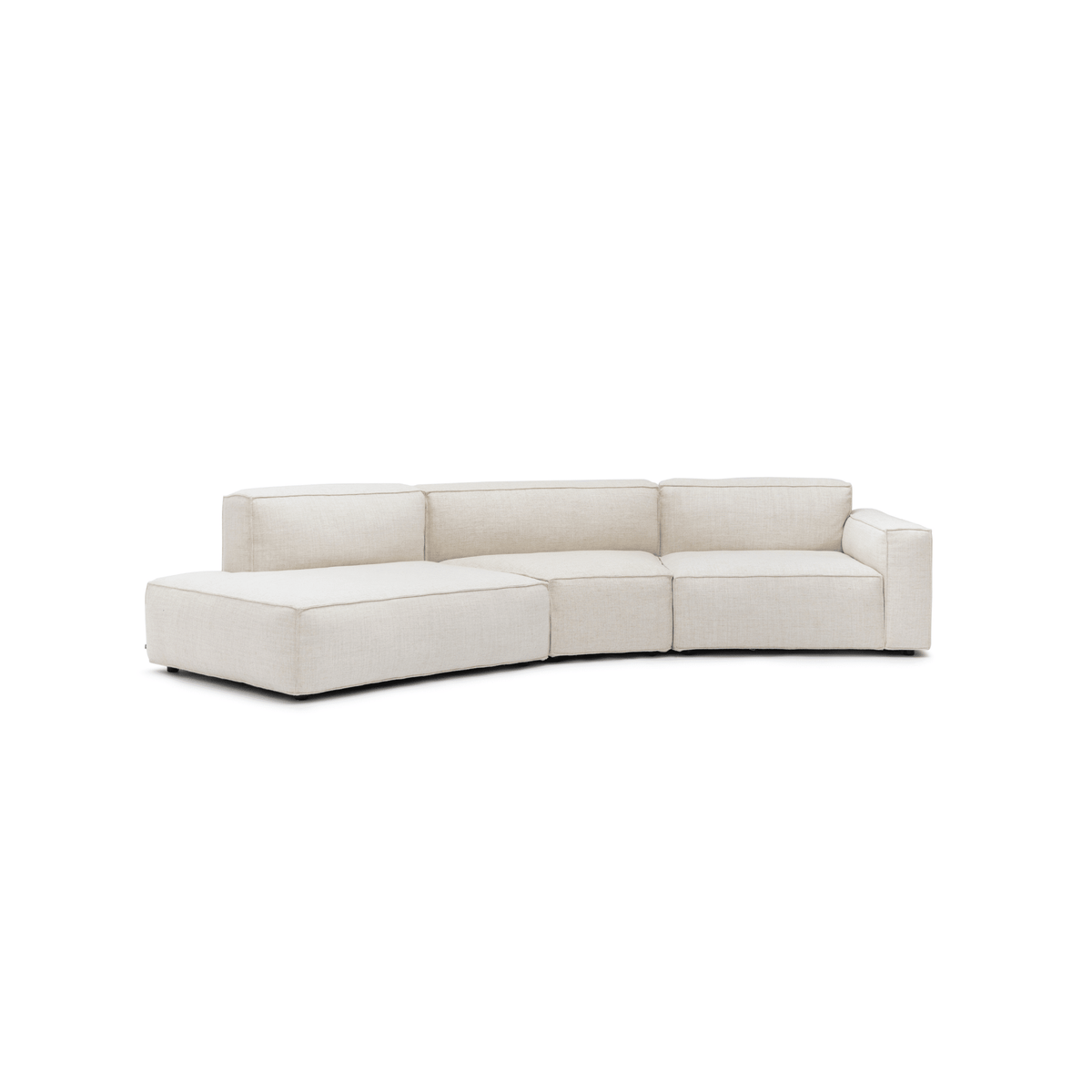 Baker Curved Open Sofa - Oatmeal - Curved Sofas Tolv Loom Collection Dubai