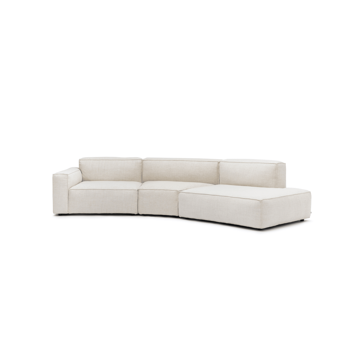 Baker Curved Open Sofa - Oatmeal - Curved Sofas Tolv Loom Collection Dubai