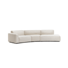 Baker Curved Open Sofa - Oatmeal - Curved Sofas Tolv Loom Collection Dubai