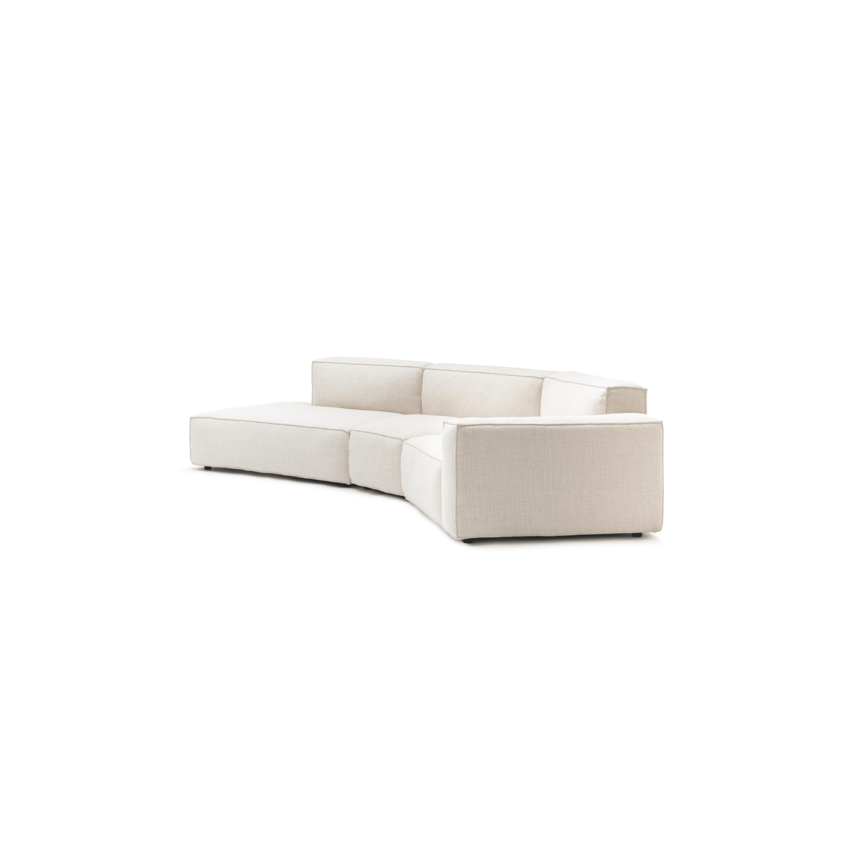Baker Curved Open Sofa - Oatmeal - Curved Sofas Tolv Loom Collection Dubai