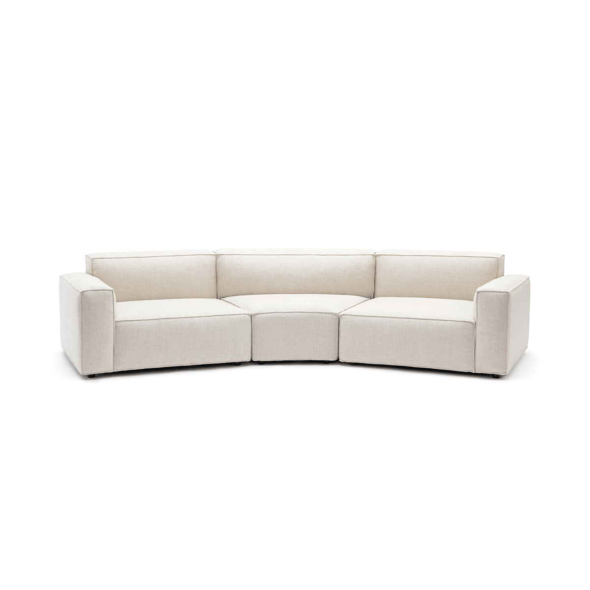 Baker Curved Sofa - Oatmeal - Curved Sofas Tolv Loom Collection Dubai