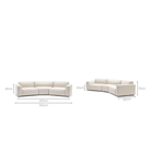 Baker Curved Sofa - Oatmeal - Curved Sofas Tolv Loom Collection Dubai