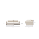 Baker L-Shaped - Oatmeal - Sectional Sofas Tolv Loom Collection Dubai