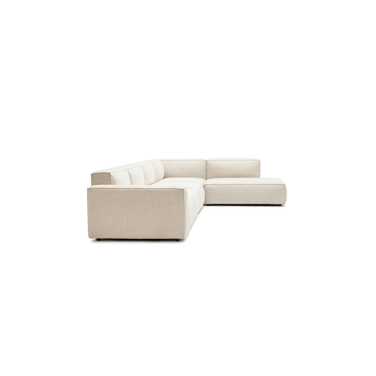 Baker Large Corner Left Sofa Set - Oatmeal - Modular Sofas Tolv Loom Collection Dubai
