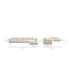 Baker Large Corner Left Sofa Set - Oatmeal - Modular Sofas Tolv Loom Collection Dubai