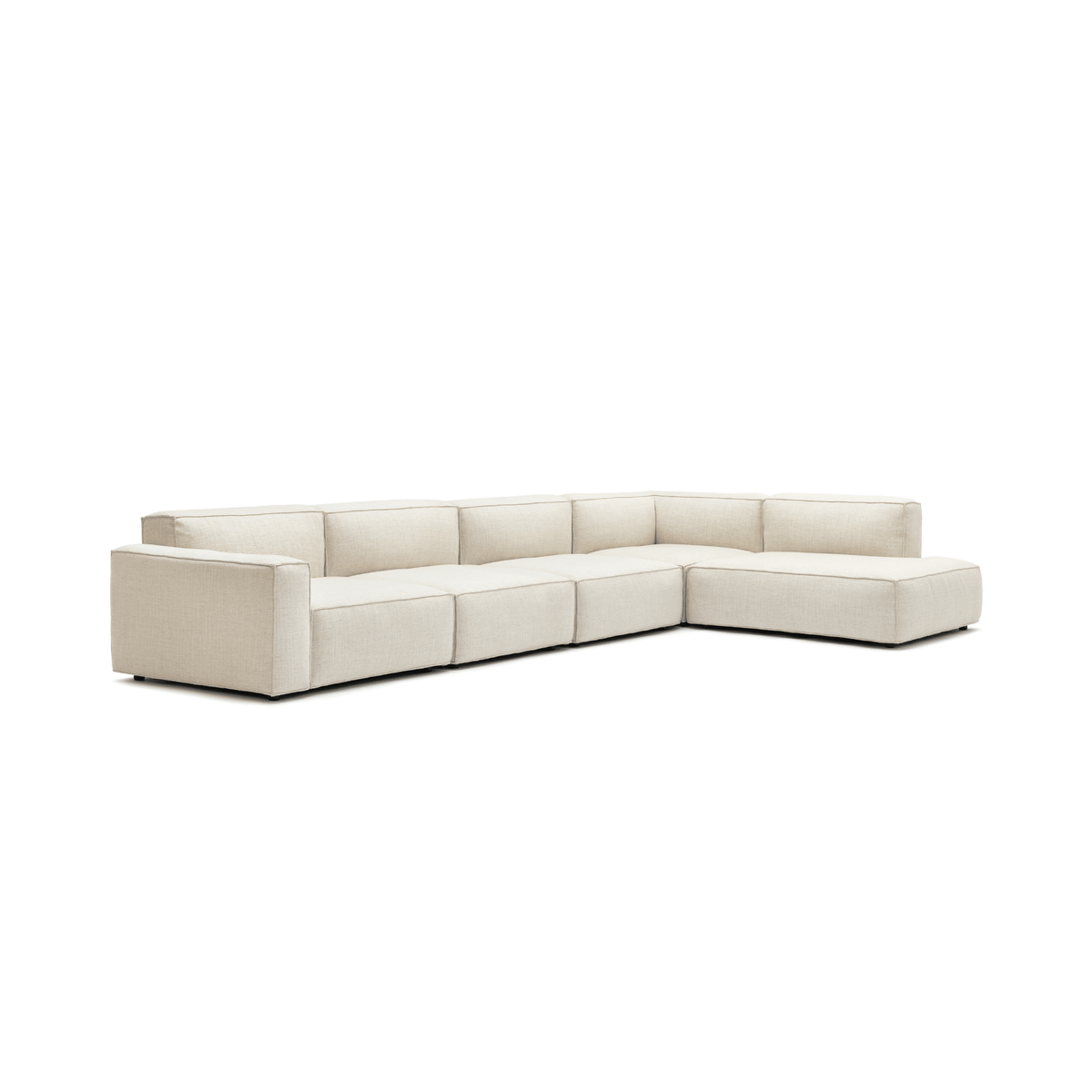 Baker Large Corner Left Sofa Set - Oatmeal - Modular Sofas Tolv Loom Collection Dubai