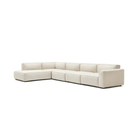 Baker Large Corner Left Sofa Set - Oatmeal - Modular Sofas Tolv Loom Collection Dubai