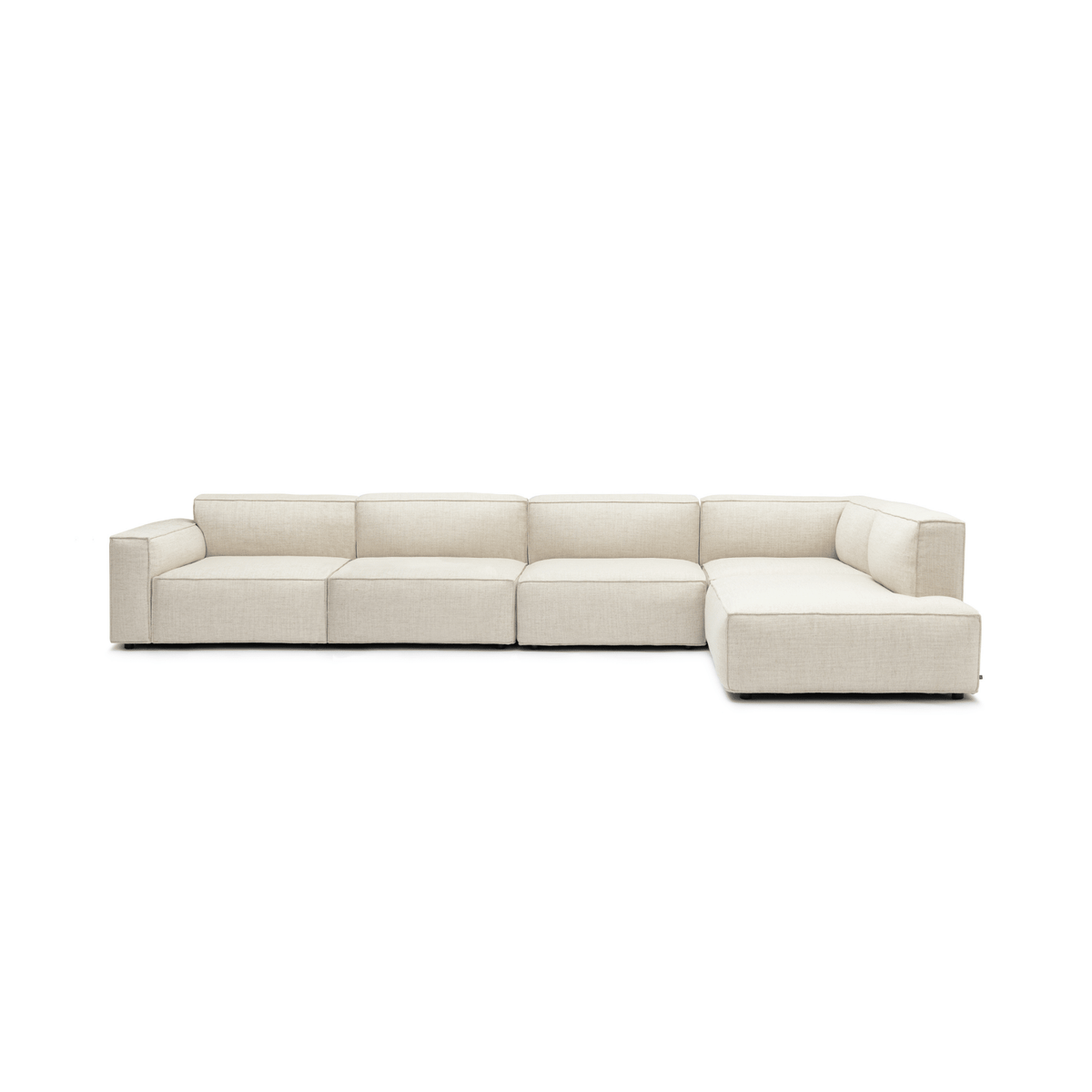 Baker Large Corner Left Sofa Set - Oatmeal - Modular Sofas Tolv Loom Collection Dubai