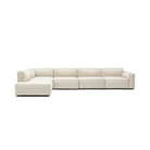 Baker Large Corner Left Sofa Set - Oatmeal - Modular Sofas Tolv Loom Collection Dubai