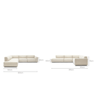 Baker Large Corner Sofa Set - Oatmeal - Modular Sofas Tolv Loom Collection Dubai