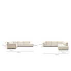 Baker Large Corner Sofa Set - Oatmeal - Modular Sofas Tolv Loom Collection Dubai