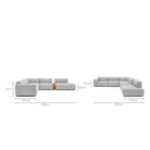Baker Large Corner Sofa Set With Storage Table - Diamond - Modular Sofas Tolv Loom Collection Dubai
