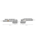 Baker Large Corner Sofa Set With Storage Table - Diamond - Modular Sofas Tolv Loom Collection Dubai