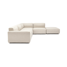 Baker Large Corner Sofa With Ottoman - Oatmeal - Sectional Sofas Tolv Loom Collection Dubai