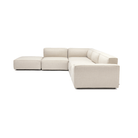Baker Large Corner Sofa With Ottoman - Oatmeal - Sectional Sofas Tolv Loom Collection Dubai