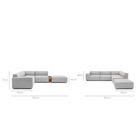 Baker Large Corner Sofa With Ottoman & Storage - Diamond - Modular Sofas Tolv Loom Collection Dubai