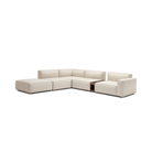 Baker Large Corner Sofa With Ottoman & Storage - Oatmeal - Sectional Sofas Tolv Loom Collection Dubai