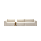 Baker Large L - Shaped With Oak Storage - Oatmeal - Modular Sofas Tolv Loom Collection Dubai