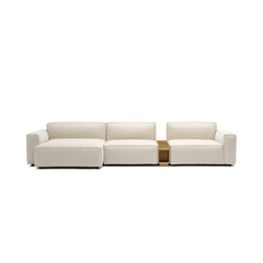 Baker Large L - Shaped With Oak Storage - Oatmeal - Modular Sofas Tolv Loom Collection Dubai