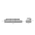 Baker Large Open End Sofa - Diamond - Modular Sofas Tolv Loom Collection Dubai