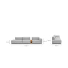 Baker Large Open End Sofa With Storage Table - Diamond - Modular Sofas Tolv Loom Collection Dubai