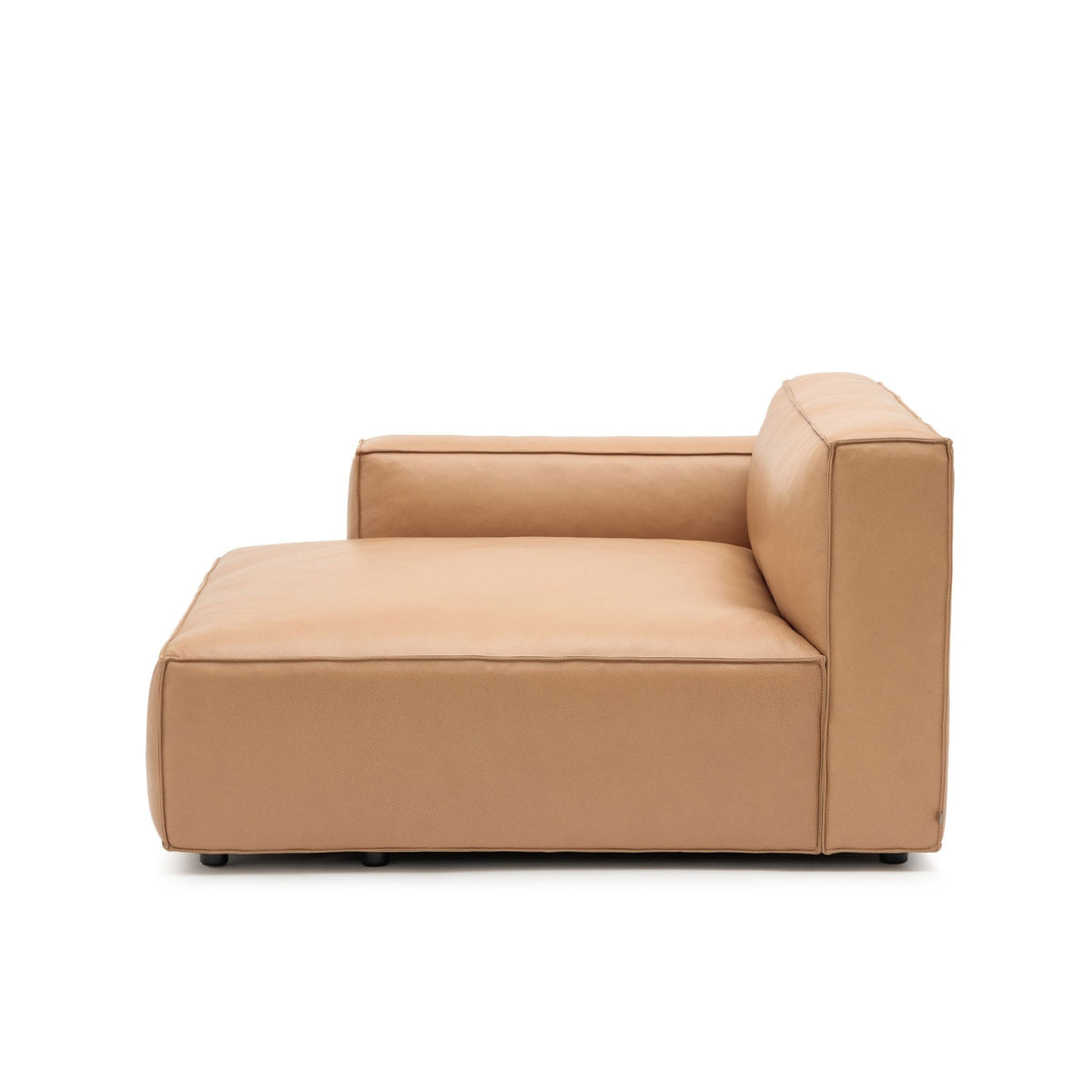 Baker Mega Left Arm - Pecan Leather - Modular Sofas Tolv Loom Collection Dubai