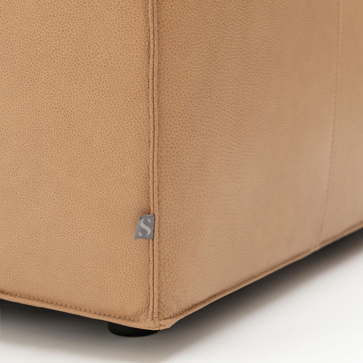 Baker Mega Left Arm - Pecan Leather - Modular Sofas Tolv Loom Collection Dubai