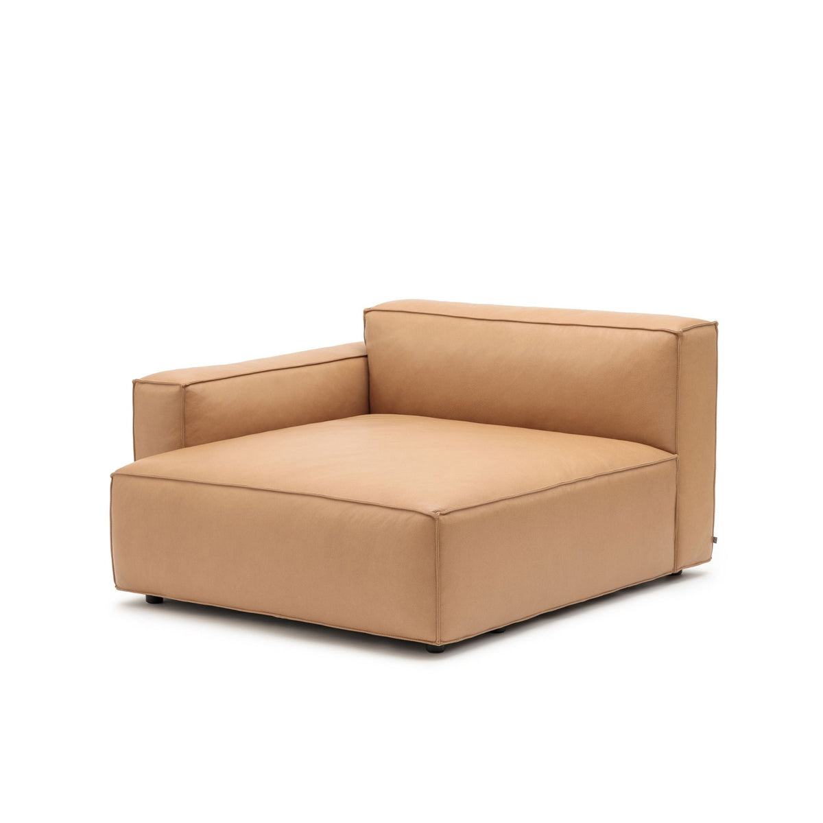Baker Mega Left Arm - Pecan Leather - Modular Sofas Tolv Loom Collection Dubai
