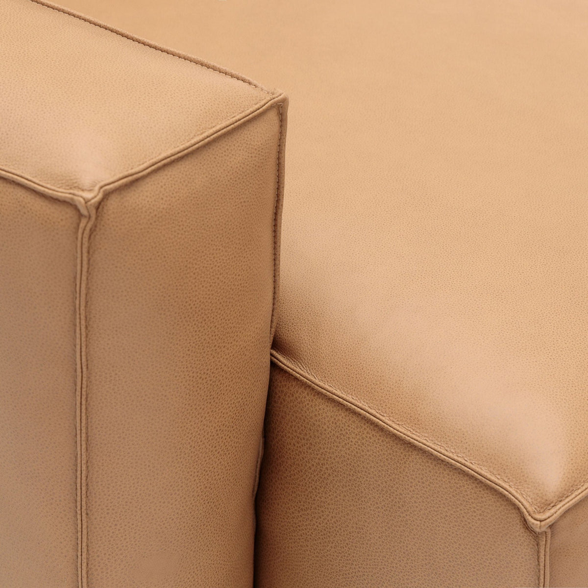 Baker Mega Left Arm - Pecan Leather - Modular Sofas Tolv Loom Collection Dubai
